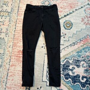 Topshop Moto Leigh Black Jeans